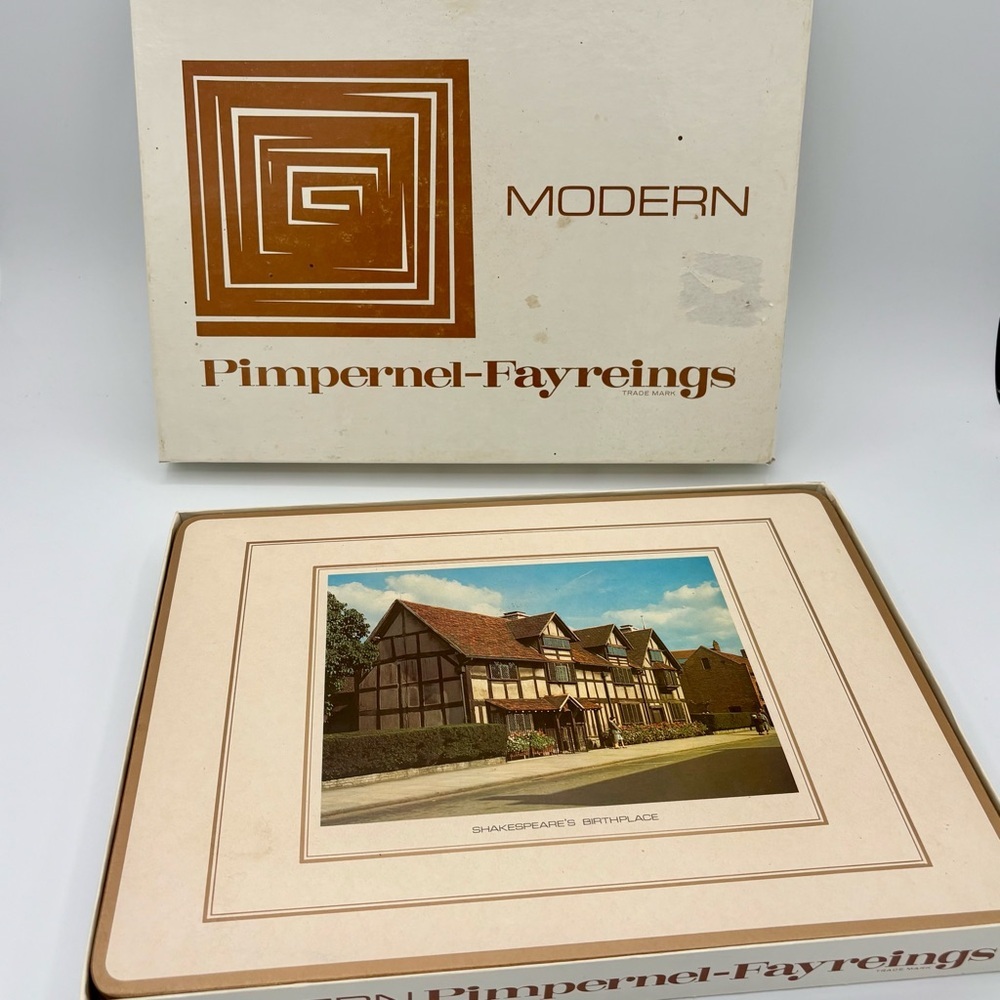 Pimpernel-Fayreings English Placemats Shakespeare Birth Place Mid Century Modern